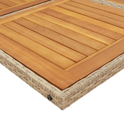 vidaXL 9-delige Tuinset met kussens poly rattan beige