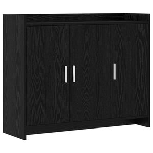 vidaXL Dressoir Zwart eiken 98,5 x 33 x 80 cm Bewerkt hout