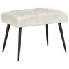 vidaXL Bank met knoopverstelling Cr&egrave;mekleurig 60 x 40 x 45 cm Fluweel