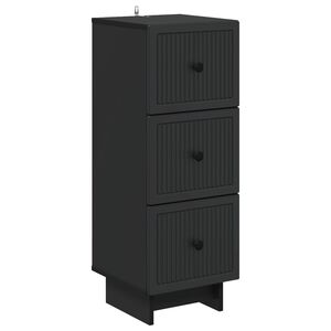 vidaXL Ladenkast Zwart 33 x 34,5 x 90 cm Bewerkt hout