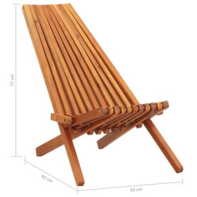 vidaXL Loungestoelen inklapbaar 2 st massief acaciahout