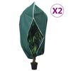 vidaXL Plantenhoezen met ritssluiting 2 st 70 g/m&sup2; 3,93x3,5 m