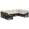 vidaXL Tuinbankenset 9 pcs Zwart poly rattan