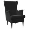 vidaXL Fauteuil Zwart Fluweel