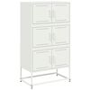 vidaXL Dressoir 68,5x38,5x123,5 cm staal wit