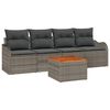 vidaXL Tuinbankenset 5 st Grijs poly rattan