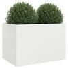 vidaXL Plantenbak 62x47x46 cm staal wit