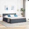 vidaXL Opslag bed met matras Donkergrijs 180 x 200 cm Fluweel