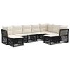 vidaXL Tuinbankenset 9 st Zwart poly rattan