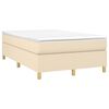 vidaXL Boxspring bed 120x200 cm stof cr&egrave;mekleurig