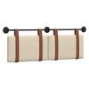 vidaXL Hangend hoofdbord Cr&egrave;me Antiek PU