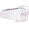 vidaXL Tuinschuur 191x725x198 cm gegalvaniseerd staal groen