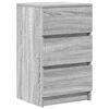 vidaXL Nachtkastjes met 3 lades 2 st 39x35x65 cm grijs Sonoma