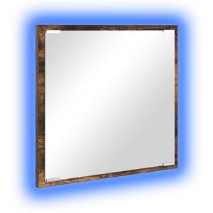 vidaXL LED Badkamer Spiegel Gerookt eiken 40 x 37 x 8.5 cm