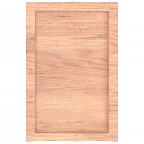 vidaXL Wastafelblad 40x60x(2-4) cm behandeld massief hout lichtbruin