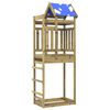 vidaXL Speeltoren Bruin 85 x 52,5 x 239 cm Massief ge&iuml;mpregneerd hout