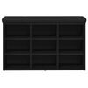 vidaXL Schoenenbank met opslag Zwart 80 x 30 x 48 cm Bewerkt hout