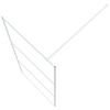 vidaXL Inloopdouchewand 90x195 cm transparant ESG-glas wit