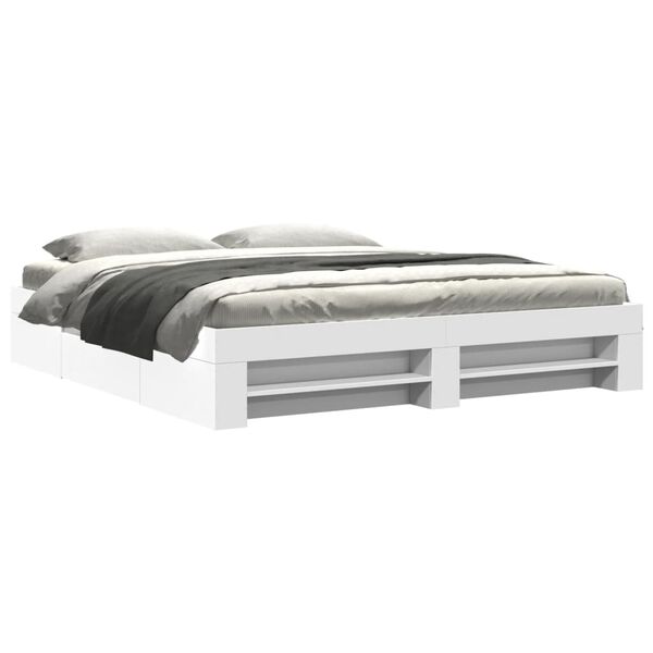 vidaXL Bedframe zonder matras 180x200 cm spaanplaat wit
