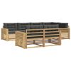 vidaXL Buiten bankenset 7 st Wit en antracietkleurig Polyester