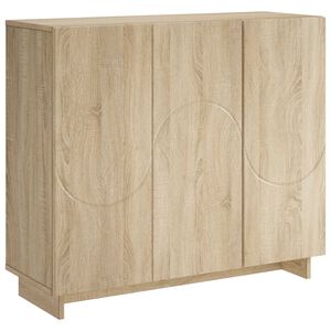 vidaXL Dressoir Sonoma Eiken 85,5 x 31 x 75 cm Bewerkt hout