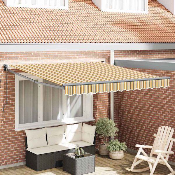 vidaXL Markies Gestreept Multikleur 3 x 2,5 m Polyester en metaal