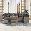 vidaXL Tuin Sofa Set 9 pcs Grijs poly rattan