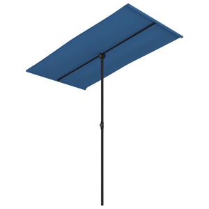 vidaXL Parasol met aluminium paal 180x110 cm azuurblauw