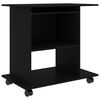 vidaXL Computerbureau 80x50x75 cm bewerkt hout zwart