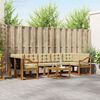 vidaXL Buiten bankenset met kussen 8 pcs Natuurlijk en Beige