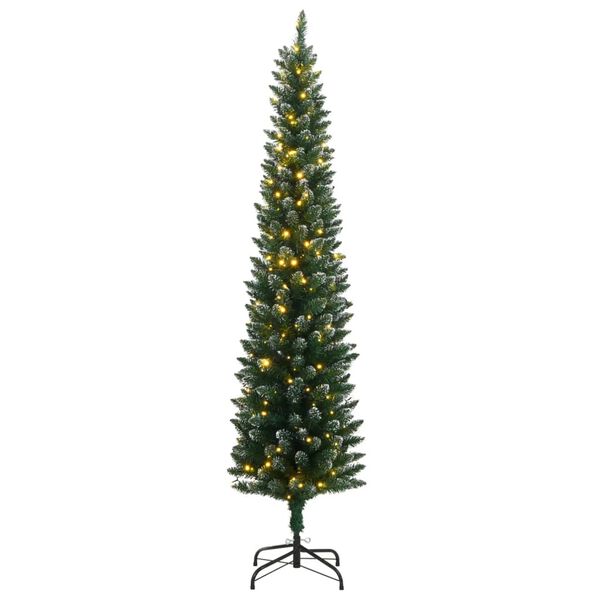 vidaXL Kunstkerstboom smal met 300 LED's 210 cm