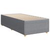 vidaXL Boxspring met matras stof lichtgrijs 80x200 cm