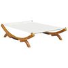 vidaXL Loungebed 165x188,5x46 cm massief gebogen hout cr&egrave;mekleurig