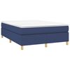 vidaXL Boxspring met matras stof blauw 140x190 cm