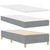 vidaXL Boxspring bed met matras Lichtgrijs 90 x 200 cm Stof