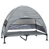 vidaXL Verhoogd Hondenbed 127 x 81 x 108 cm Stof en Staal Lichtgrijs
