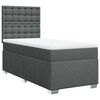 vidaXL Boxspring met matras stof donkergrijs 90x190 cm
