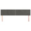 vidaXL Hoofdborden 2 st 100x5x78/88 cm fluweel donkergrijs
