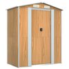 vidaXL Tuinschuur 192x108x223 cm gegalvaniseerd staal lichtbruin