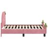 vidaXL Peuterbedframe met hoofdbord Roze 70 x 140 cm Fluweel