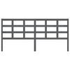 vidaXL Hoofdbord 205,5x4x100 cm massief grenenhout grijs