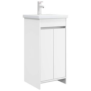 vidaXL Badkamermeubel met Wasbak Wit 42 x 40 x 84,5 cm Bewerkt hout