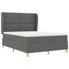vidaXL Boxspringbed met Matras Donkergrijs 90x190 cm Donkergrijs Stof