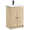 vidaXL Badkamermeubelset Sonoma Eiken 78,5 x 37,5 x 81 cm Bewerkt hout