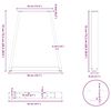 vidaXL Eettafelpoten 2 st V-vormig 50x(72-73,3) cm staal zwart