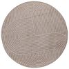 vidaXL Binnen- en buitentapijt PALMERAS Beige &Oslash; 120 CM Polyester