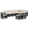 vidaXL Tuinbankenset 10 st 10-zits Zwart poly rattan