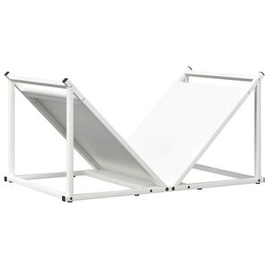 vidaXL Brandhoutrek 70x43x34,5 cm koudgewalst staal wit