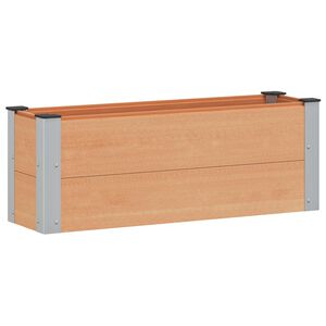vidaXL Verhoogde plantenbak Bruin 100 x 30 x 36 cm alu.