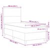 vidaXL Boxspringbed Lichtgrijs en wit. 100 x 200 cm Katoen Stof